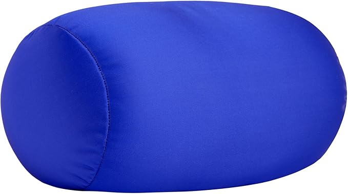 Microbead Body Pillow, Tube Microbead Bolster Bean Smooth Cool Pillow Neck Cervical Roll Pillow for Sleeping 7 x 12Inch Throw Travel Pillow(Sapphire Blue)