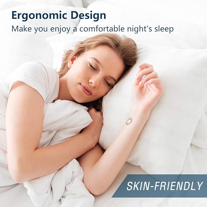 CozyLux Pillows Standard Size Set of 2, Hotel Quality Bed Pillows for Sleeping 2 Pack, Cooling Pillows for Side Back and Stomach Sleepers, Down Alternative Luxury Soft Supportive Pillows (18x26)