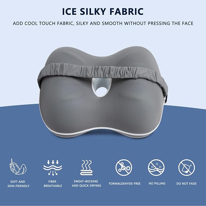 Knee Leg Pillow Shaping Pillow for Side Sleepers with Cooling Cover of Slow Rebound Memory Foam to Release Leg Pressure