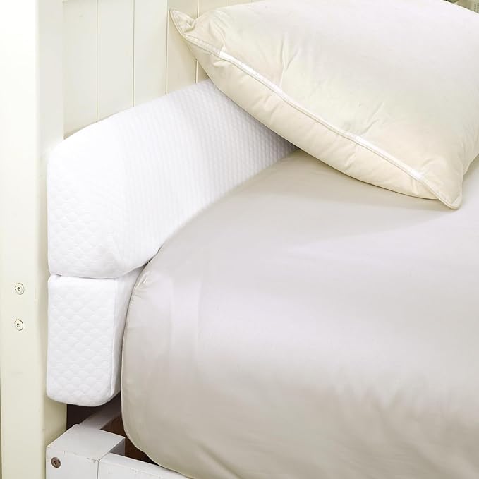 MABOZOO Pillow Wedge for Headboard Gap,Bed Gap Filler King Size,Foldable Bed Wedge Pillow for Headboard,White Bed Wedge Gap Filler,Foam Mattress Gap Filler,76"x6"x6"