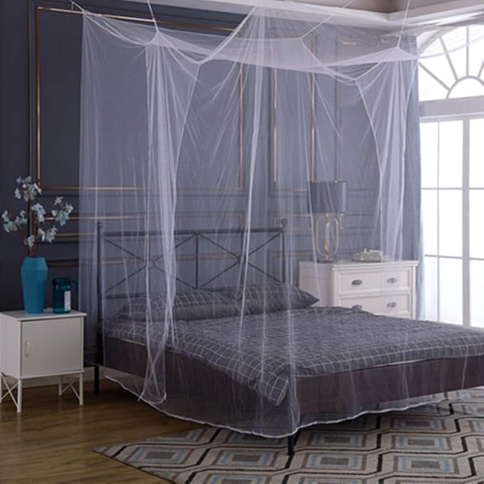 Tebery Ultra Large Bed Net with Carry Bag 2 Openings Screen Netting Bed Canopy Circular Curtain for Single to King Size Beds Easy to Install Hanging Kit