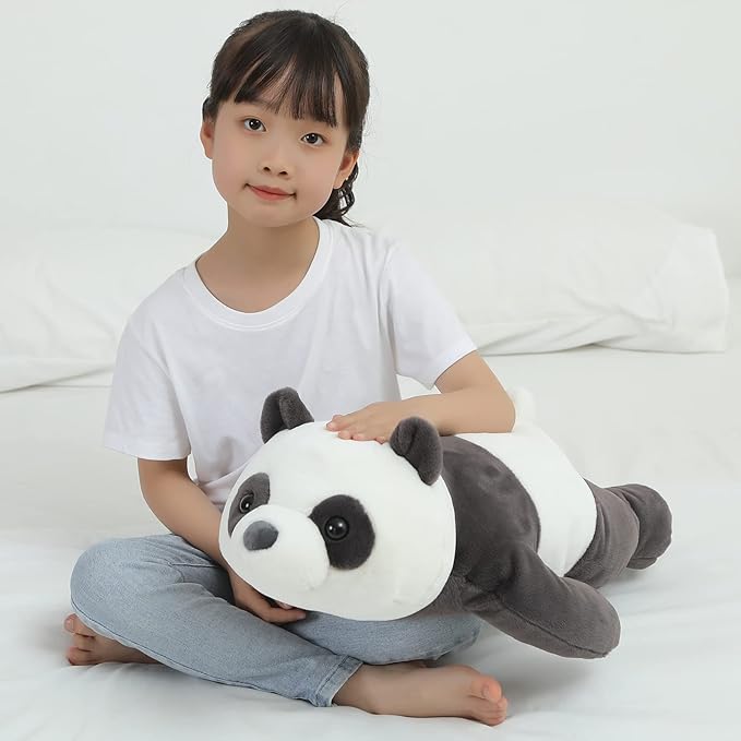 24" Cute Giant Panda Bear Plush Soft Hugging Body Pillow,Large Panda Stuffed Animals Toy Doll Gift for Kids,Girls and Boy,Birthday,Easter