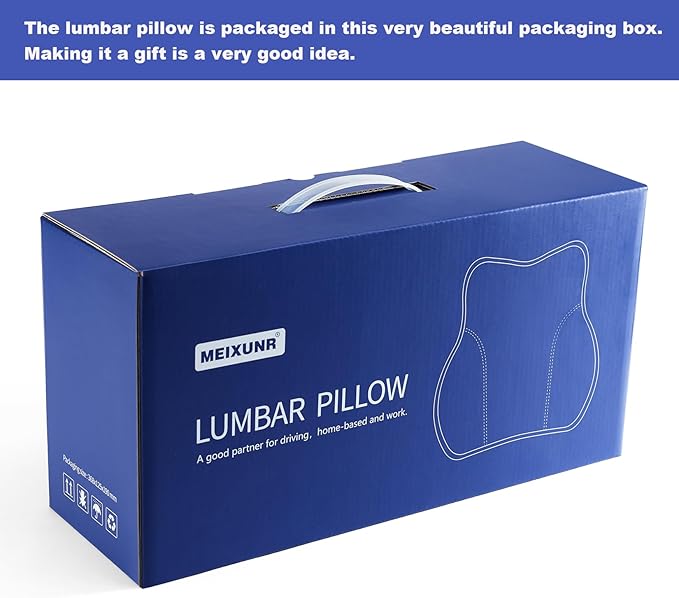 Soft Lumbar Support Pillow for Car Seat and Office Chair Back Support Pillow for Toyota RAV4 and Seat and Truck Driver's seat, Back Cushion for Pain Relief Improve Posture (Suede Cover-Black)