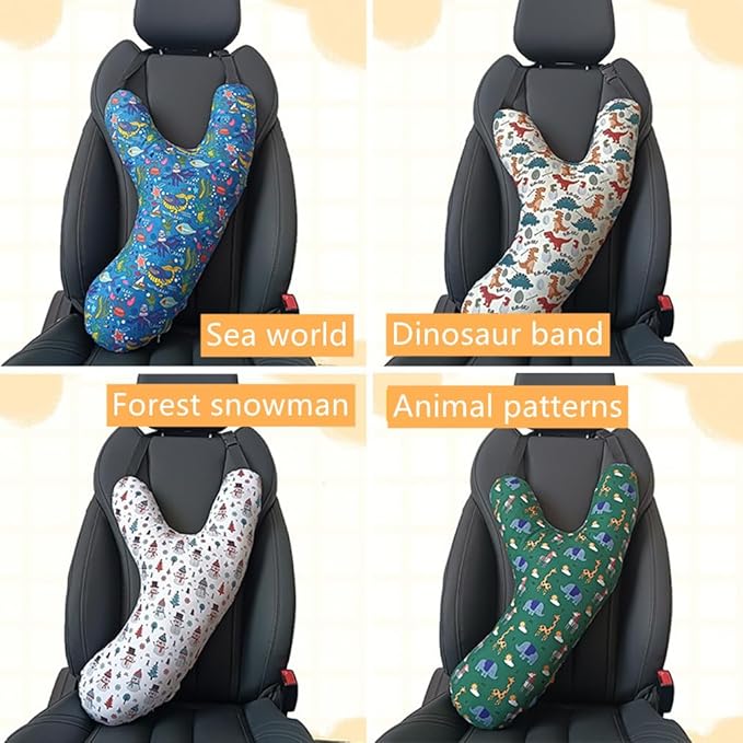 Car Travel Pillow for Kids Adults Soft Neck Pillow Head and Body Support Pillow Breathable Seat Pillow Car Aircraft Travel Pillow Neck Support Pillow Cushion for Long Journey Travel Accessories