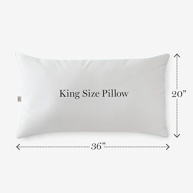 MARTHA STEWART SmartChill All Season 2 Piece Bed Pillow Set, 220 TC, Down-Alternative, King