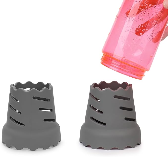 2pcs Drying Rack for Water Bottles, BPA Free Silicone Drying Rack for 15oz-100oz Bottles and Tumblers, Stackable Bottle Drying Holder Rack for HydroFlask, Yeti, Simple Modern, Camelbak(Grey)