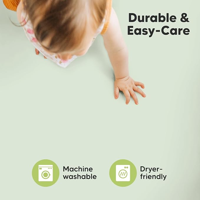 2-Pack Mini Crib Sheets Fitted, Pack and Play Sheets - Organic Cotton Pack N Play Sheets for Pack and Play Mattress, Playard Baby Crib Sheets, Jersey Crib Sheets Neutral for Boys, Girls (Wildflowers)