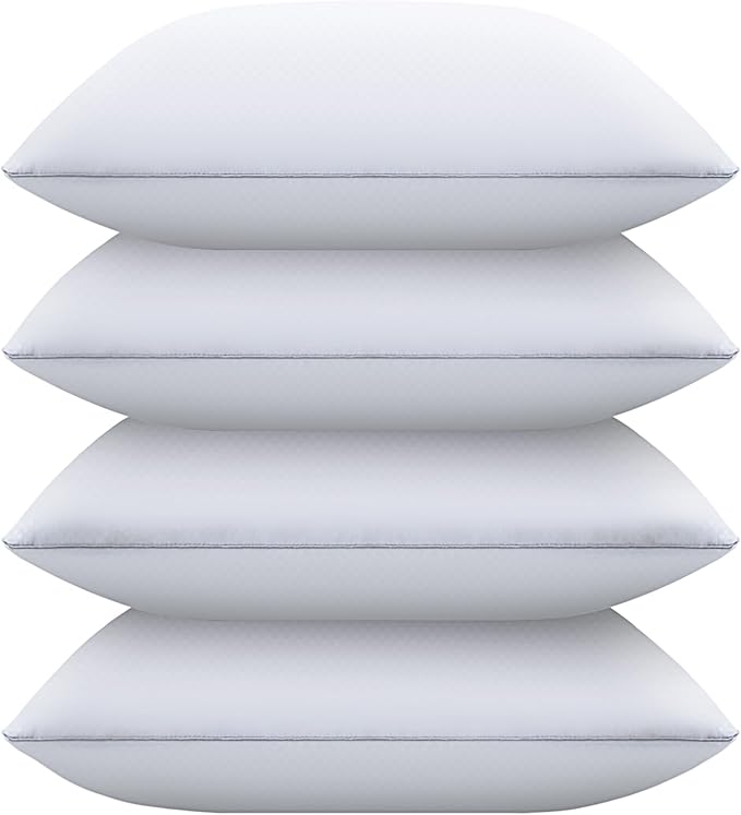 Bed Pillows for Sleeping King Size Set of 4,Down Alternative Filling,Pillows for Back,Stomach or Side Sleepers