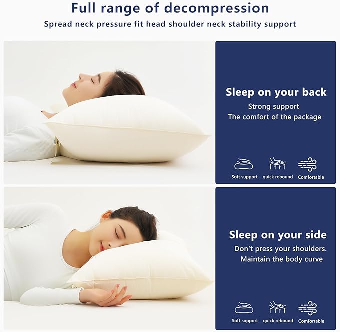 Sleeping Pillows 1 Pack Premium Luxury Hotel Quality Soft Pillow Down Alternative Fill for Beds Good for Belly Sleepers Back, Stomach or Side Sleepers 18x 30 Inch