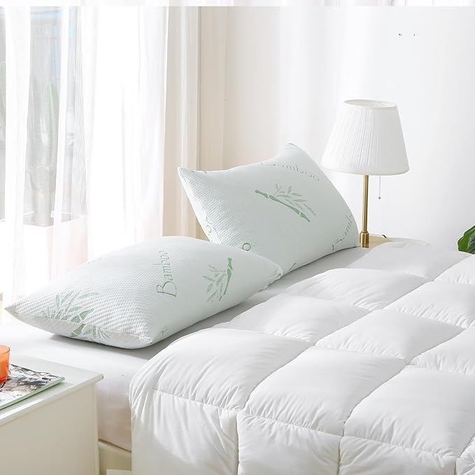 Single Memory Foam Pillows King Size Set of 1, Cooling Rayon Pillow with Breathable Cover, Bed Pillow for Sleeping 1 Pack, Firm Adjustable Pillow for Neck Support, Hotel Quality Rest Pillow 20" x 36"