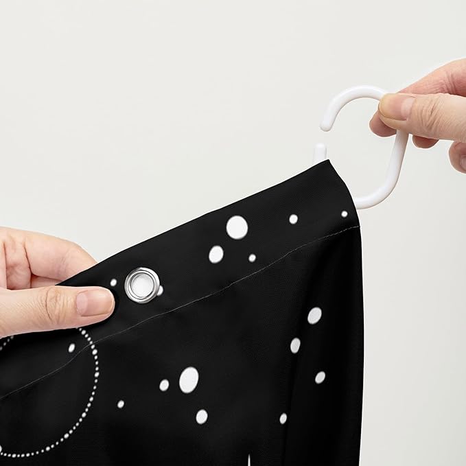 AILONEN Moth Shower Curtain,Sun and Moon Shower Curtain Set for Kids Girls Boys,Boho Natural Mushroom Plants Bath Curtain,Starry Night Bathroom Decor Shower Curtain with 12 Hooks,72" W*78" H