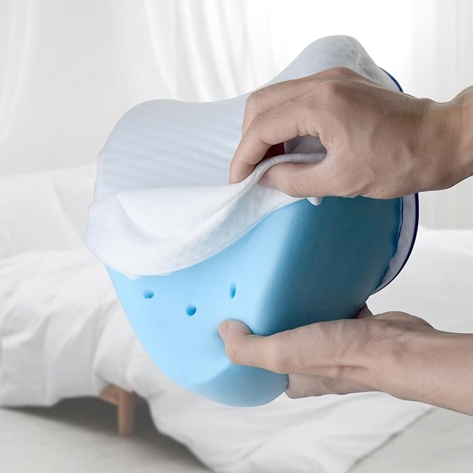 Pillow Cover Compatible with Legacy Knee Pillow,Washable and Zippered Legacy Leg and Knee Foam Support Pillow Cover Only