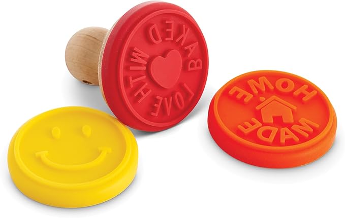 Mrs. Anderson's Baking Cookie Stamps Trio, Non-Stick Silicone, Set of 3 Designs