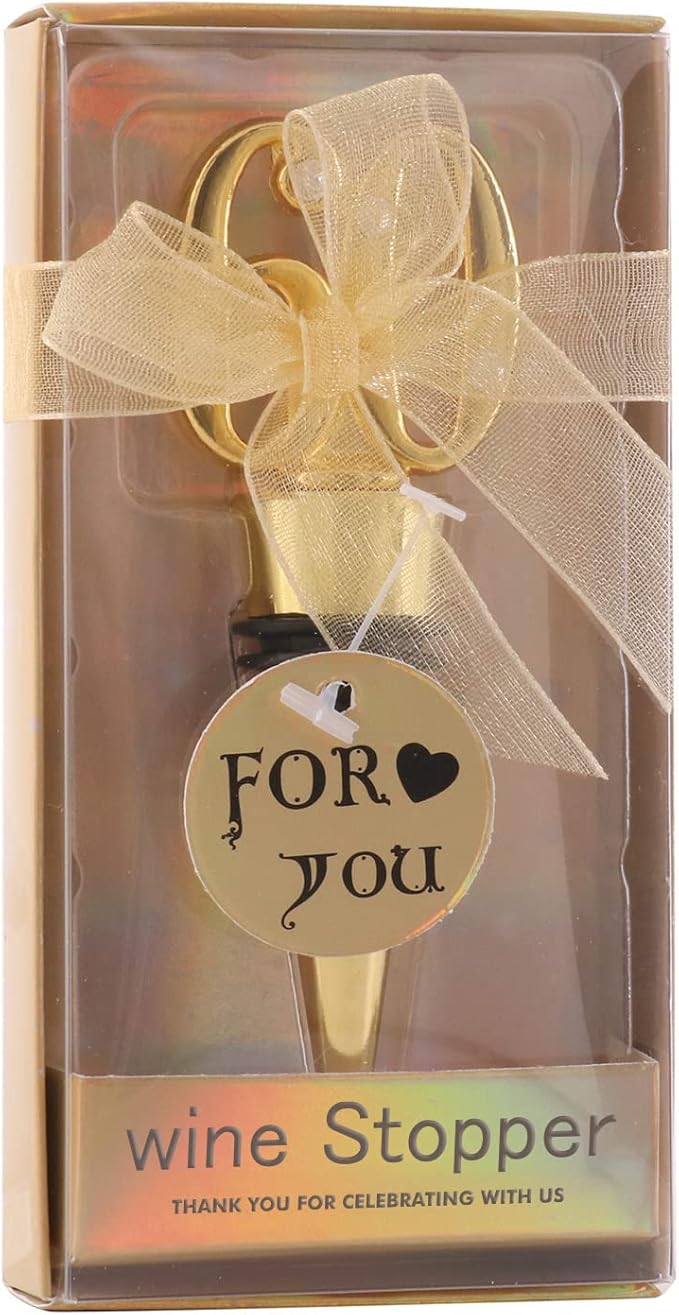 24-Pack 60 Wine Bottle Stopper to Keep for 60th Birthday Party Decoration 60 Years Old Wine Stopper Fun Gift for Wine Lovers (Gold 60th)