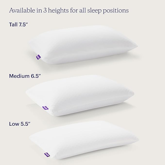 Purple Harmony Pillow | The Greatest Pillow Ever Invented, Hex Grid, No Pressure Support, Stays Cool, Good Housekeeping Award Winning Pillow (King - Low)