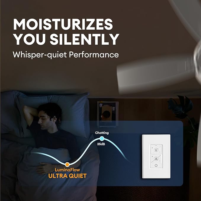 42 Inch Ceiling Fans with Lights and Remote/APP Control, Modern Nickel Ceiling Fan with Quiet Reversible DC Motor, 3 CCT Dimmable LED for Bedroom, Living Room, Patio, Indoor and Outdoor