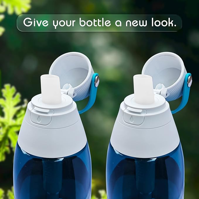 4-Pack Mouthpiece Replacement for Brita Water Bottle With brush, Bite Valve Replacement Parts Compatible with Brita Filter Water Bottles & Brita Stainless Steel Water Bottle (white)