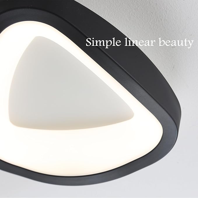 Black Flush Mount Ceiling Light Led Ceiling Light Fixture for Bedroom Entryway Hallway 4000k 10w