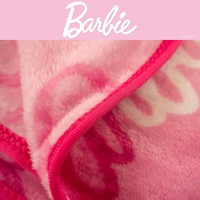 Franco Barbie Kids Bedding Super Soft Cozy Silk Touch Throw, 40 in x 50 in, (Officially Licensed Product)