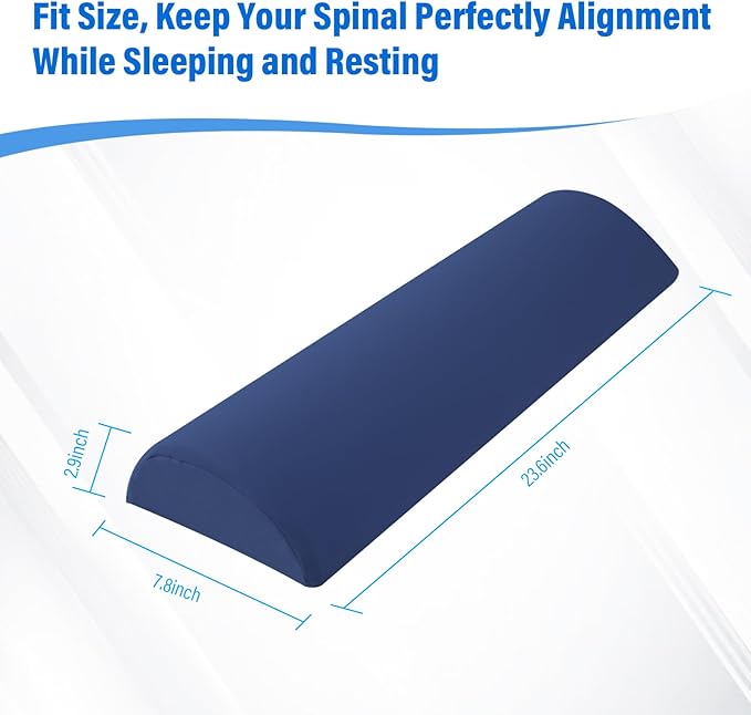 Lumbar Support Pillow for Bed, Memory Foam Back Pillow for Sleeping, Back Support Pillow for Lower Back Pain Relief, Lower Back Pillow for Sleeping, Lumbar Pillow for for Side, Back, Stomach Sleepers