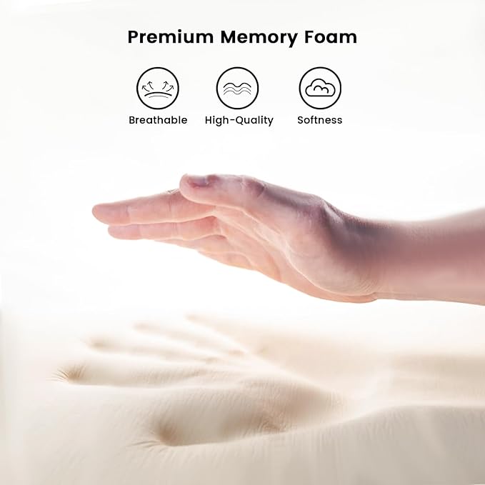 Ear Pillow with Ear Piercing for Side Sleeping, Ear Hole Memory Foam Pillows for CNH and Ear Pain Ear Inflammation Pressure Sores, Travel, Gray