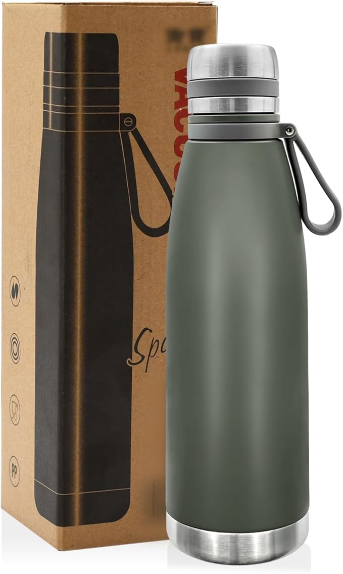 37oz Thermos for Hot and Cold Drinks, Coffee Thermos Water Bottle, Wide Mouth Thermal Cups- Leakproof Stainless Steel Insulated Thermos - Commute, Travel, and Picnic Friendly