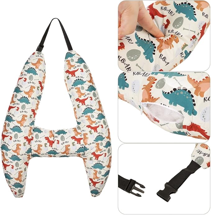 Car Travel Pillow for Kids Adults Soft Neck Pillow Head and Body Support Pillow Breathable Seat Pillow Car Aircraft Travel Pillow Neck Support Pillow Cushion for Long Journey Travel Accessories