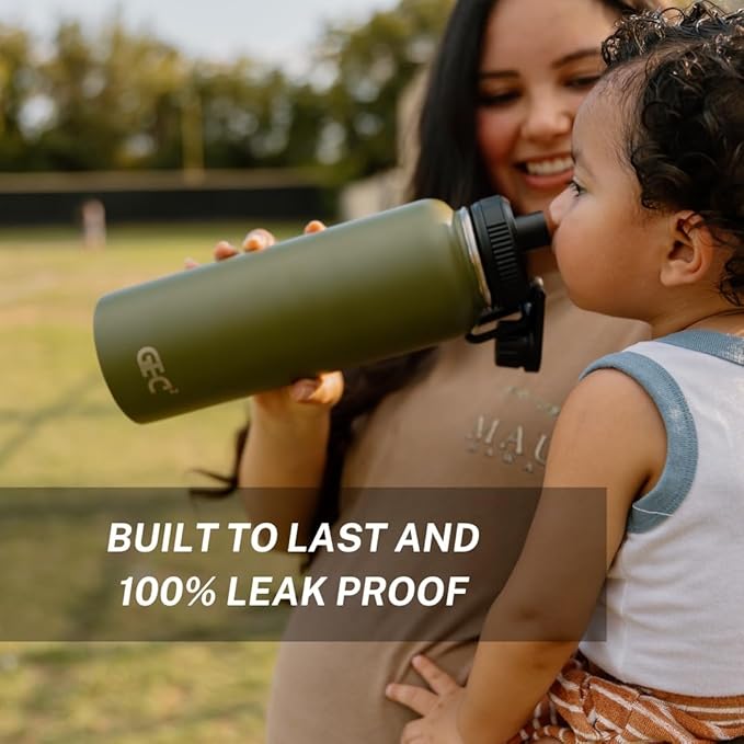 40oz Stainless Steel Water Bottles Leak Proof Vacuum Insulated Water Bottle Thermos Flask Sport Water Bottle (Deep Blue)