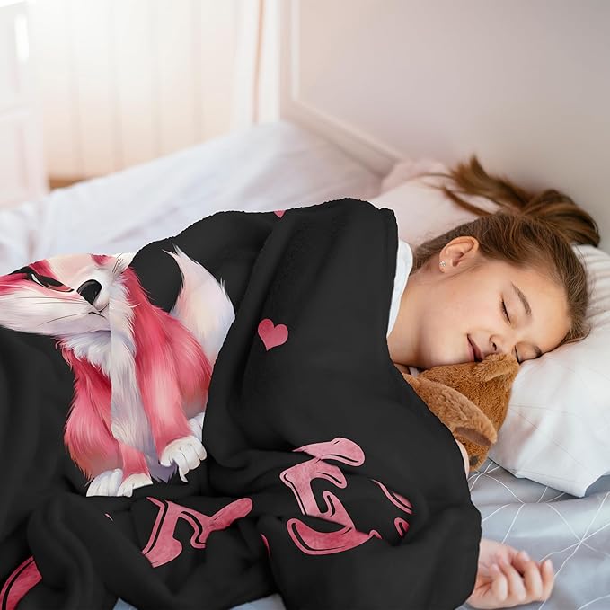 Fox Gifts for Girls, Fox Gifts for Women, Unique Fox Themed Gifts, Fox Blanket for Girls Kids, Just a Girl Who Loves Foxes Blanket, Best Gift Ideas for Fox Lover Blanket 40"X50"