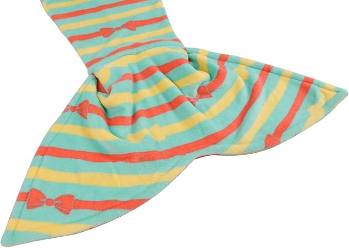Catalonia Kids Mermaid Tail Blanket Pillow Cushion,Super Soft Coral Plush Fleece Mermaids Gift Snuggle Sleeping Bag for Girls Teens Children 60 x 21 Green