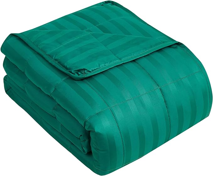 Weighted Blanket for Adult,20lbs Heavy Weighted Blanket 60"x80" Breathable Cooling Summer Blankets, Ultra Soft Cotton Comfort Throw Blanket with Glass Beads for All-Season (Green)