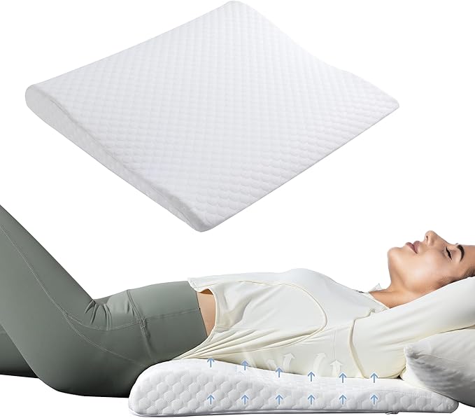 ROYALAY Lumbar Support Pillow for Sleeping Foam Pillow for Back Pain Relief Comfortable Bed Rest Pillow with Removable Cover Elevated Body Pillow for Back Support for side, back, and stomach sleepers