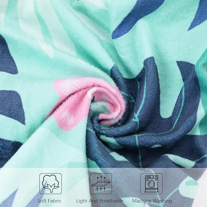 2 PCS Stuffable Travel Pillow, Stuffable Neck Pillow for Travel, Portable Self-Fillable Design Travel Pillow U-Shaped with Snap Strap Storage Bag, Monstera Leaf(Pillow Cover Only, No Filler)