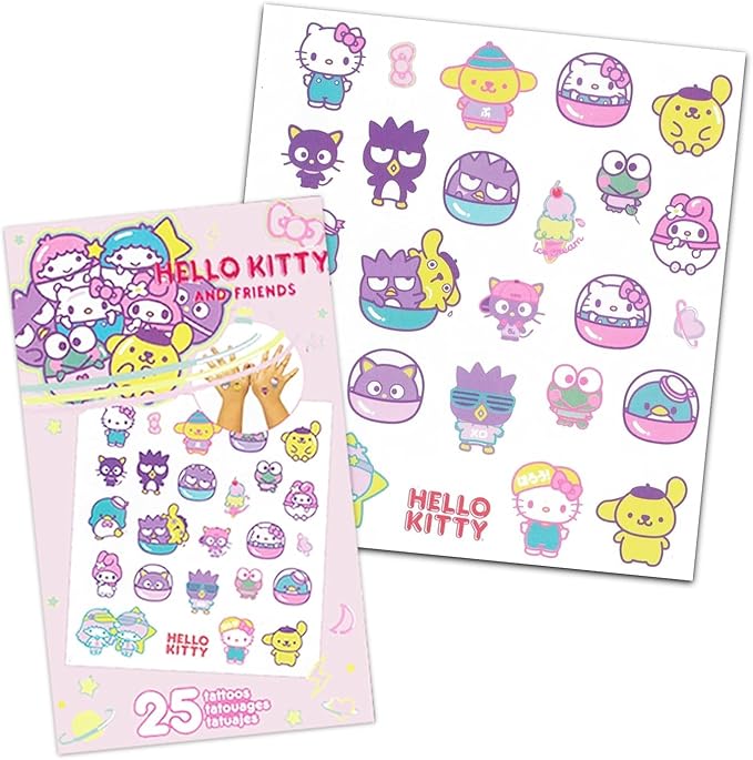 Hello Kitty and Friends Fleece Blanket Set for Kids - Bundle with Hello Kitty 45x60 Blanket, Tattoos, Activity Book, More | Hello Kitty Throw Blanket for Boys, Girls (Hello Kitty Gift Set)