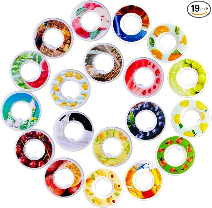 19 Flavor Pods for Air Water Bottle, Scent Rings Water Bottles Accessory, 0% Sugar 0% Calories Fruit Fragrance Pods for Daily Exercise Boost Drinking Water