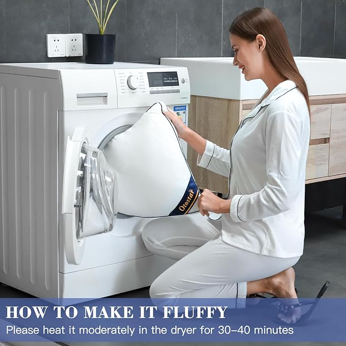 OTOSTAR Pillows Standard Size Set of 2 Bed Pillows for Sleeping Cooling Pillows 2 Pack with 3D Microfiber Filling Breathable Cover Pillows for Back Stomach or Side Sleepers Soft Fluffy Pillows for Bed