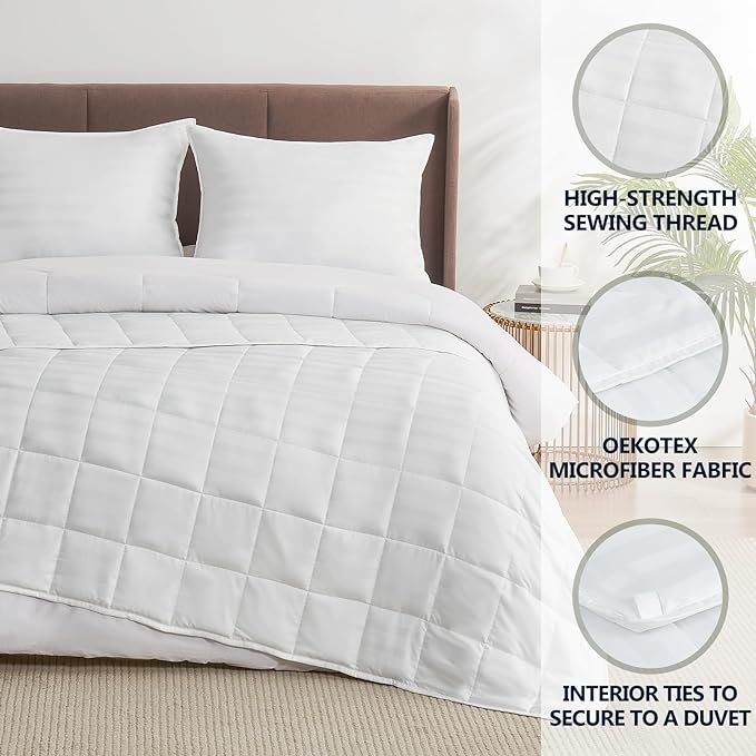 Weighted Blanket,3lbs Heavy Weighted Blanket 36"x48" Breathable Cooling Blanket, Summer Blankets Ultra Soft Comfort Blanket with Glass Beads for All-Season (White)