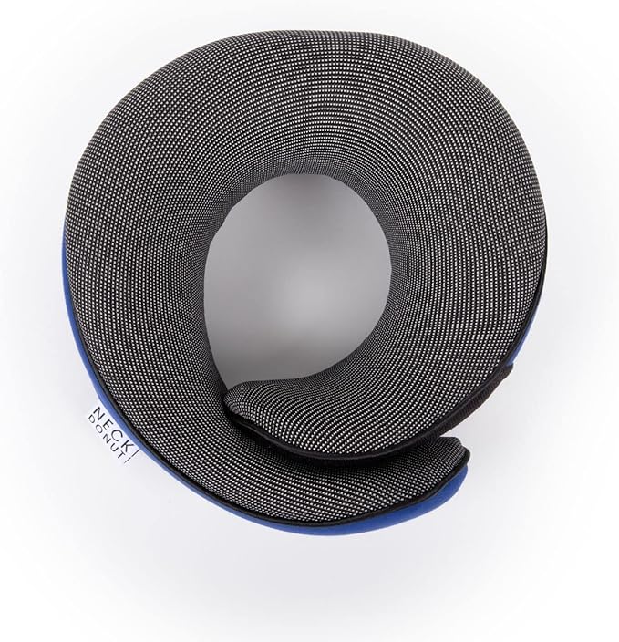 Neck Pillows for Travel - Airplane Pillow – Memory Foam for Kids & Adults – Travel Neck Pillow & Airplane Travel Essentials & Travel Must Haves with Carry Bag (Navy Blue)