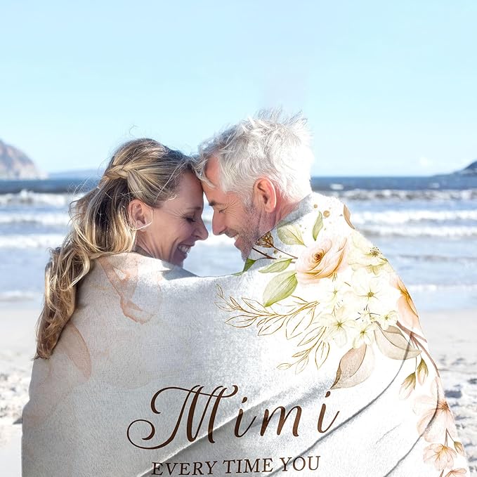 Mimi Gifts for Grandma, Mimi Gifts Throw Blanket 60" x 50", Mimi Mother’s Day, Mimi Birthday Gifts, Gifts for Mimi, Mimi Gifts from Grandchildren, Mimi Gift Ideas for Christmas Birthday