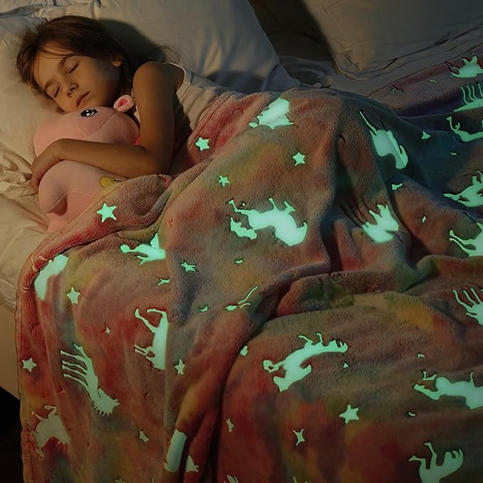 Unicorn Blanket Soft Throw Blanket Kids Unicorns Gifts for Girls