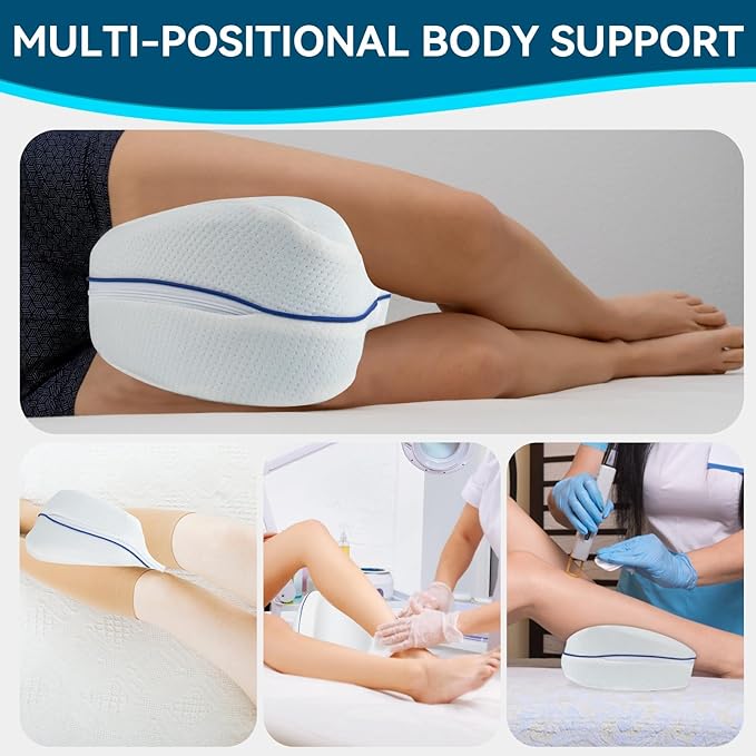Knee & Leg Pillows Foam Support Pillow for Sleeping for Back Pain,Leg Pillow for Sleeping On Side, Memory Foam Cushion Knee Support Pillows,Pregnancy Pillow Removable and Washable Cover