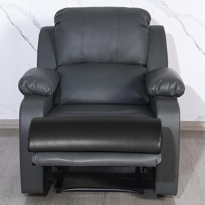 HOMBYS PU Leather Recliner Leg Rest Cushion, Bolster Foot Pillow for Legs, Recliner Foot Pillow, Multipurpose Half Moon Leg Pillow & Back Lumbar Support Cushion for Bed, Chair, Sofa-23"x10"x4"