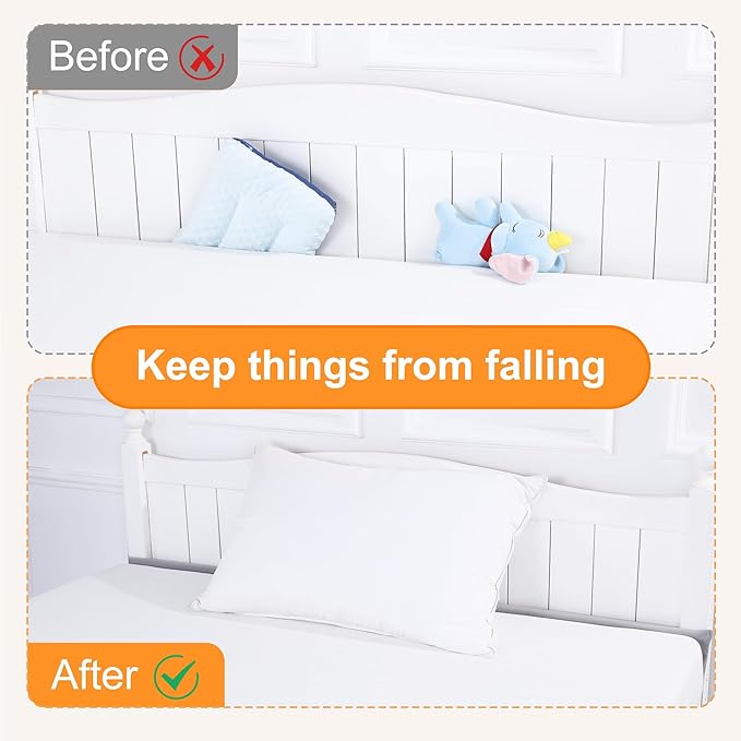 MABOZOO Bed Gap Filler Cushion, Long Thick Filler Bolster Pillow Stopper for Headboard Space Gap, Bed Mattress Extender Bed Wedge Pillow (Gray, 1.2X8X79inch)