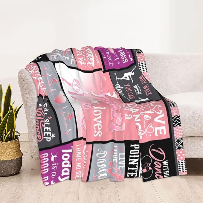 Dancer Gifts Blanket, Dancer Gifts for Girls Teens, Just A Girl Who Loves Dance, Dance Blanket 60"X50", Dancer Gifts for Girls, Dance Gifts for Teacher, Ballerina Gifts