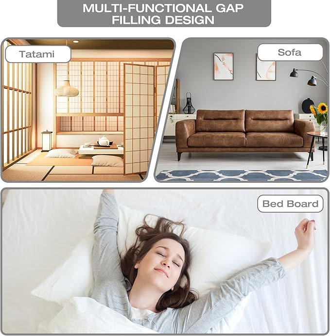 Queen Size Pillow Wedge Pillow Headboard Bed Gap Filler Queen Nora Pillow Long Bed Pillow Wedge for Headboard Gap Mattress Space Filler Pillow Stopper Triangle Foam Pillow Sleeping Bed Accessories