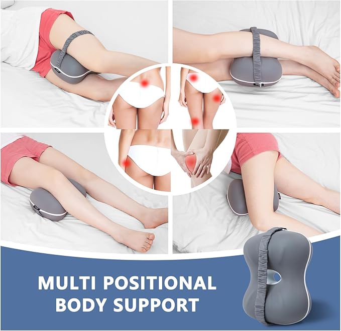 Knee Leg Pillow Shaping Pillow for Side Sleepers with Cooling Cover of Slow Rebound Memory Foam to Release Leg Pressure