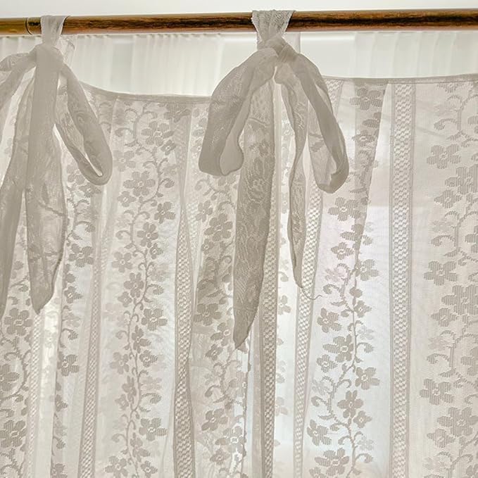 Elegant Princess 4 Corner Post Mosquito Net Romantic for Girls Women Bed Curtain Canopy for Adult Wedding Bedroom Kids Rooms Decoration (Type2-White-Flower, Queen)
