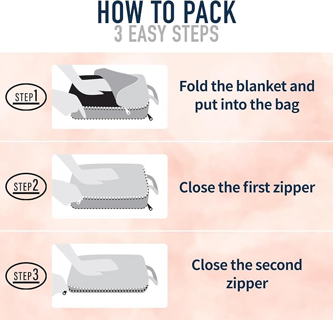 SMART TRAVEL Travel Products Travel Blanket Airplane Compact-Bag Settravelblanket Travel Blanket Airplane Compact with Bag Travel Essentials for Airplane Long Flight Essential for Women, Men, Kids