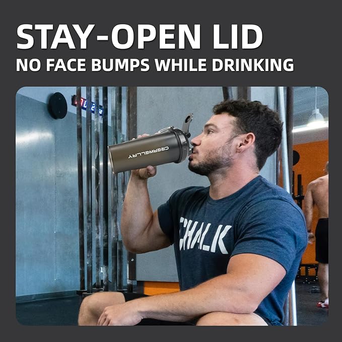 3 Pack Protein Shaker Bottle, 24 oz Protein Shaker Cup with Wire Shaker Ball for Pre Workout, Shake Bottle with Carrying Handle, BPA-Free & Dishwasher Safe (Black, White, Pink)