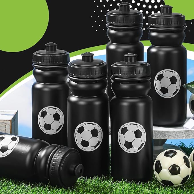 20 Pack Water Bottles Bulk 20 oz Reusable Squeeze Water Bottles Plastic Sports Bottle with Pull Top Cap Gifts Tumbler for Sports Travel Gym Party Supplies Friends Men Girls